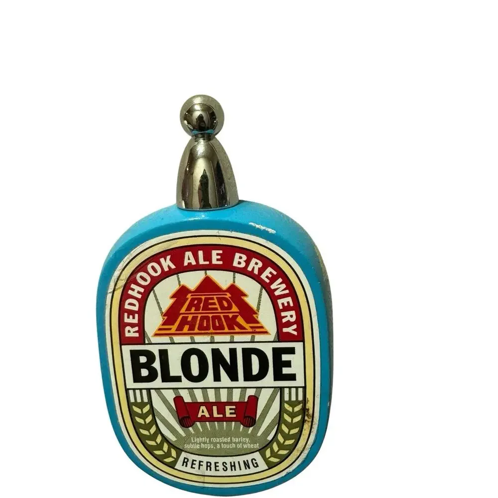 Red Hook Ale Brewery Blonde Wooden Beer Tap Handle 13” Striped Leopard Vintage